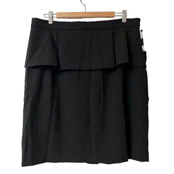 NWT Tahari by Arthur S. Levine Black Ruffle Pencil Skirt Size 16 Career Work - Picture 1 of 11